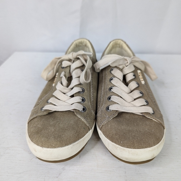 Taos Footwear Star Tan Beige Canvas Sneakers - Picture 2 of 8